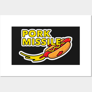 Hot Dog Pork Missile Wiener Rocket Ship Funny Hotdogologist Posters and Art